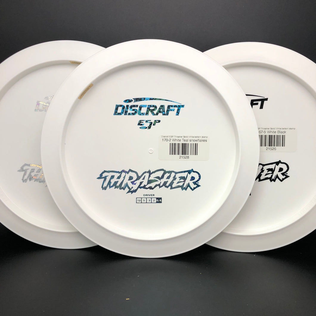 Discraft ESP Thrasher Solid White bottom stamp